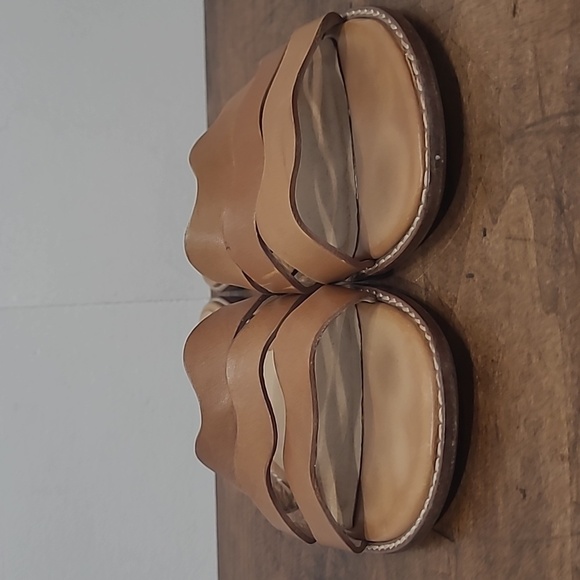 Madewell Vachetta Leather Wave Slide Strappy Slip-on Sandal Women's sz 7 - Picture 5 of 9